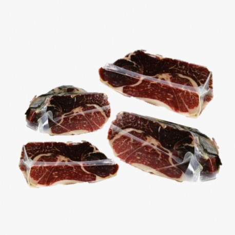 Prosciutto crudo Jamón Ibérico Etichetta verde luogo di nascita JABUGO