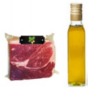 Pack Olio d'oliva Extra + 1Kg prosciutto iberico Etichetta Nera 